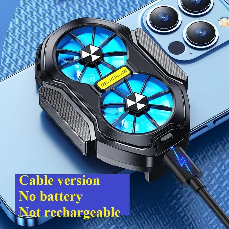 FS01 Dual Fan Rechargeable Mobile Phone Cooler Radiator Long Lasting Stronger Cooling Air Cooling Clip design with Game Button