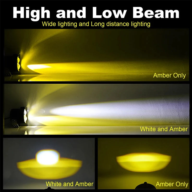 3''Laser Headlights for Wrangler High Beam Laser Spotlights Super Penetrating Fog Lights for Vehicles Truck Motorcycle 6000K