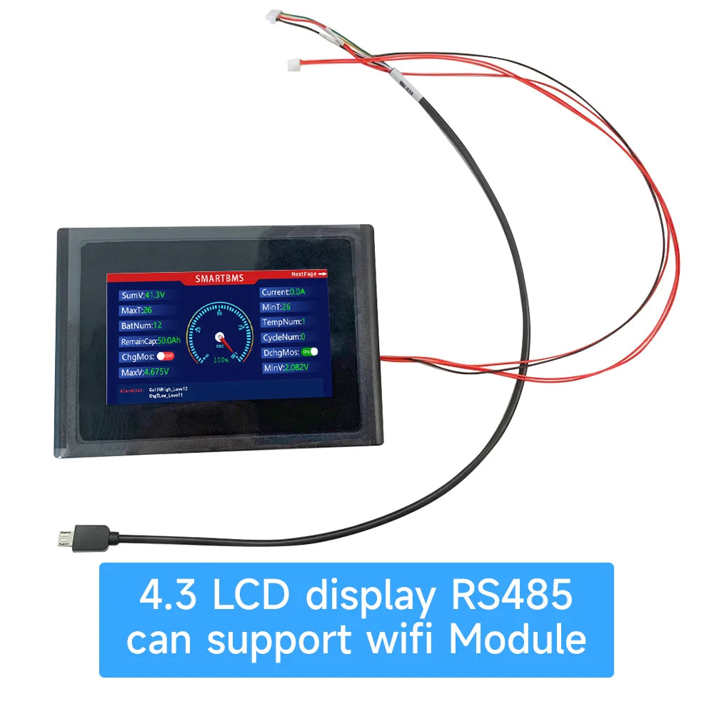 Smart BMS accessory bluetooth UART RS485 cable CANbus Power Board LCD dispay for daly 8S 10s 13s 14s 16S 20S BMS 100BALANCE