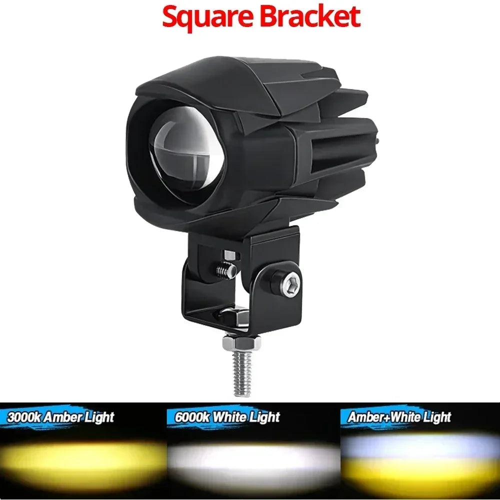 LED Motorcycle Spotlight 200W Headlight Fog Lights Accessories Off Road ADV GS UTV Truck Assisted Lamp Auxiliary Lights 12V 24V