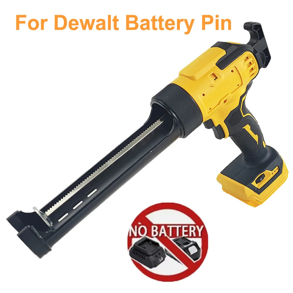 For Dewalt 20V 18V Battery Cordless Caulking Gun 6 Adjustable Speeds Glass Electric Silicone Gun Toolswith LED Light NO Battery