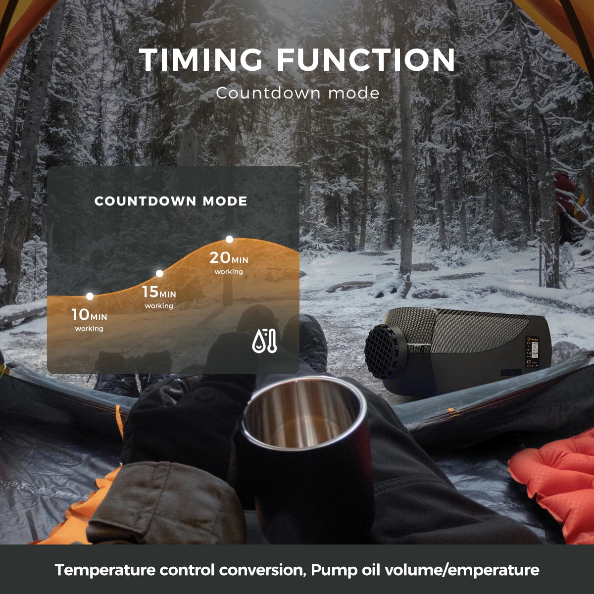 Sunster 8KW Air Diesel Heater 12V Diesel Parking Heater LCD Switch Diesel Heater Muffler for RV Motorhome Trailer Trucks Boats