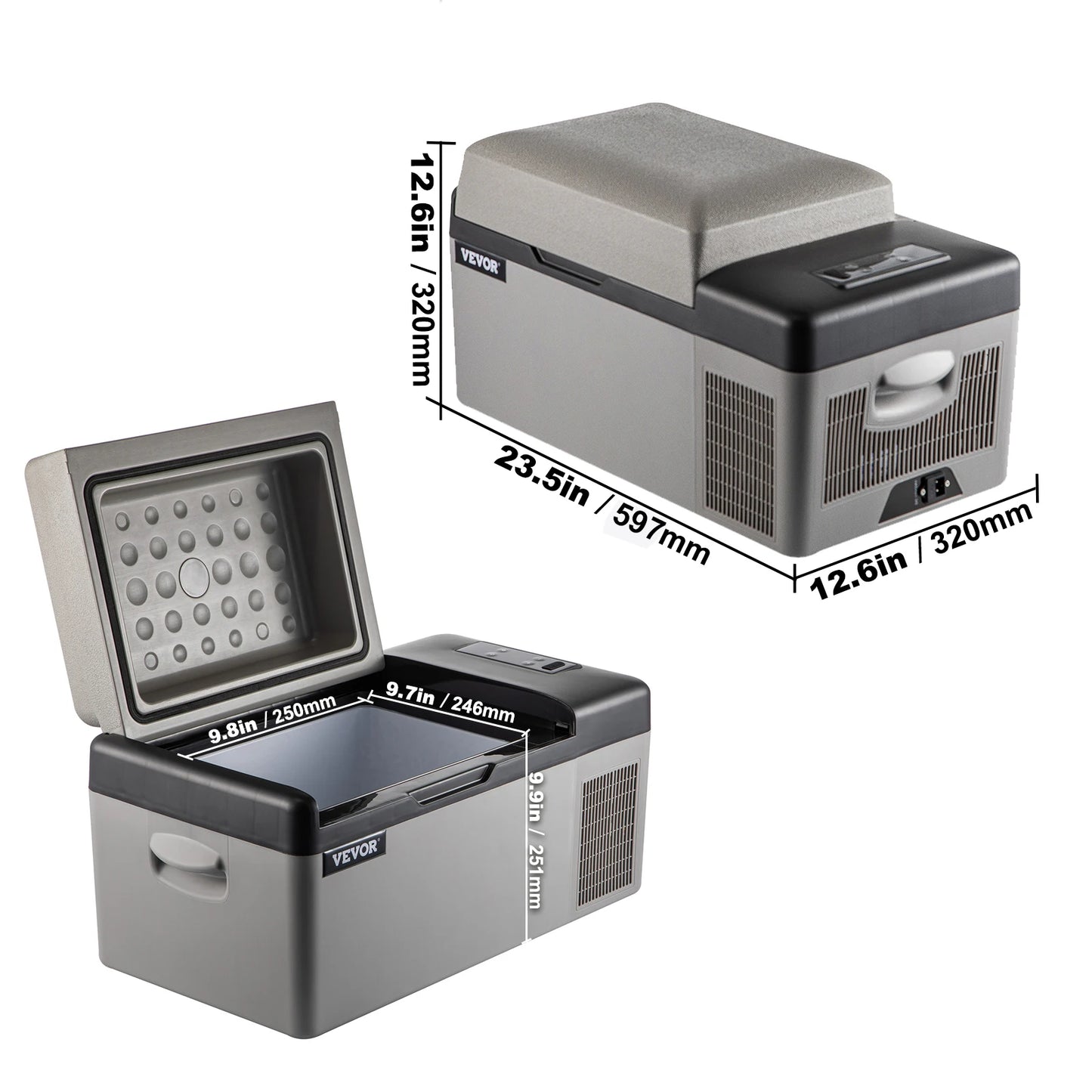 Sihao Car Refrigerator 15L-50L Mini Fridge Freezer Portable Compressor Cooler 12/24V DC 110-240V Ice Box Driving Camping Picnic