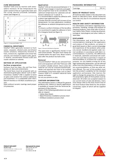 Sika Sikaflex 258+ 300ml Glass Windshield Adhesive with Good Bead Stability