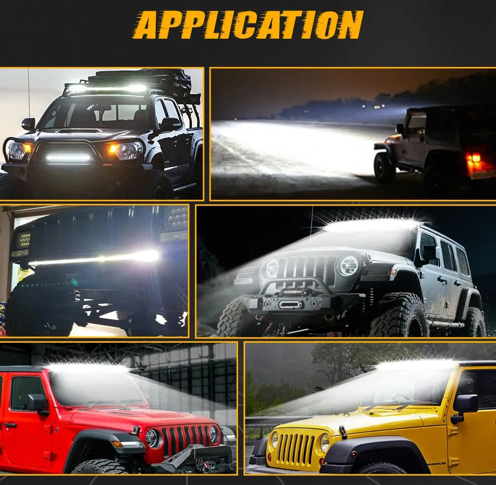 UNISHINE Slim 12D Led Light Bar 20-52inch Spot Flood Combo Beams LED Driving Light For SUV 4X4 Off Road LED Work Lamp 12V 24V