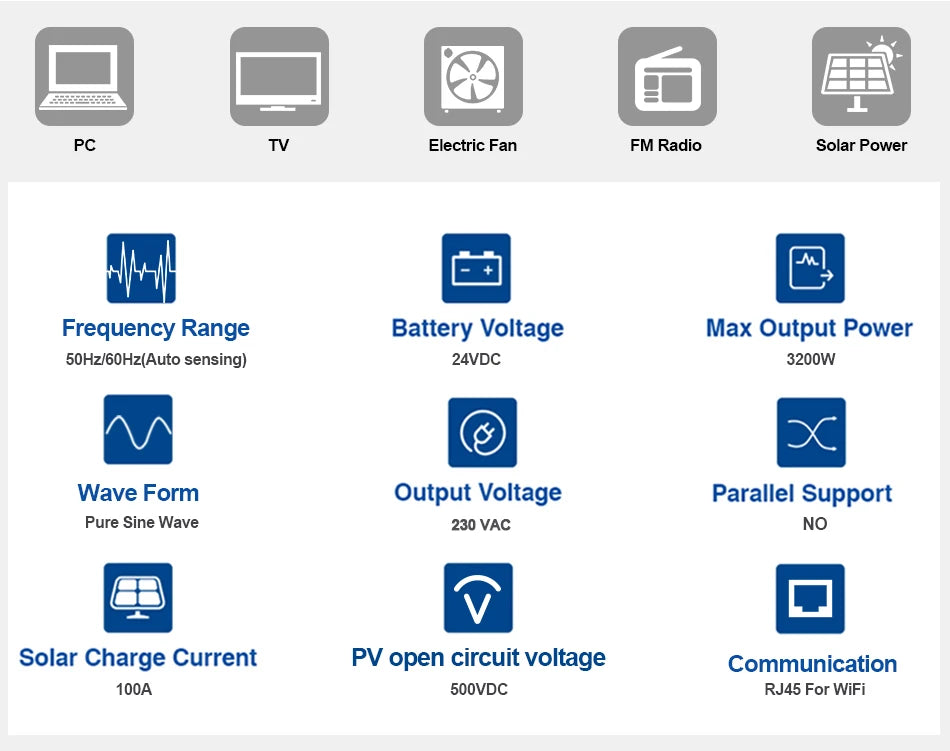 EASUN POWER Hybrid Solar Inverter 4KW 2KW Pure Sine Inverter 24V 12V Dropshipping Solar Inverter Charger power bank Inversor