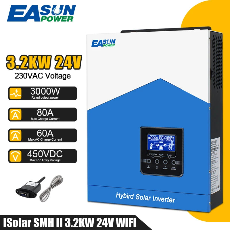 Hybrid Solar Inverter 6.2KW 4.2KW 3.2KW 2.2KW Solar Inverter Controller 12V 24V 48V 120A MPPT Hybrid Inverter with WIFI Off Grid