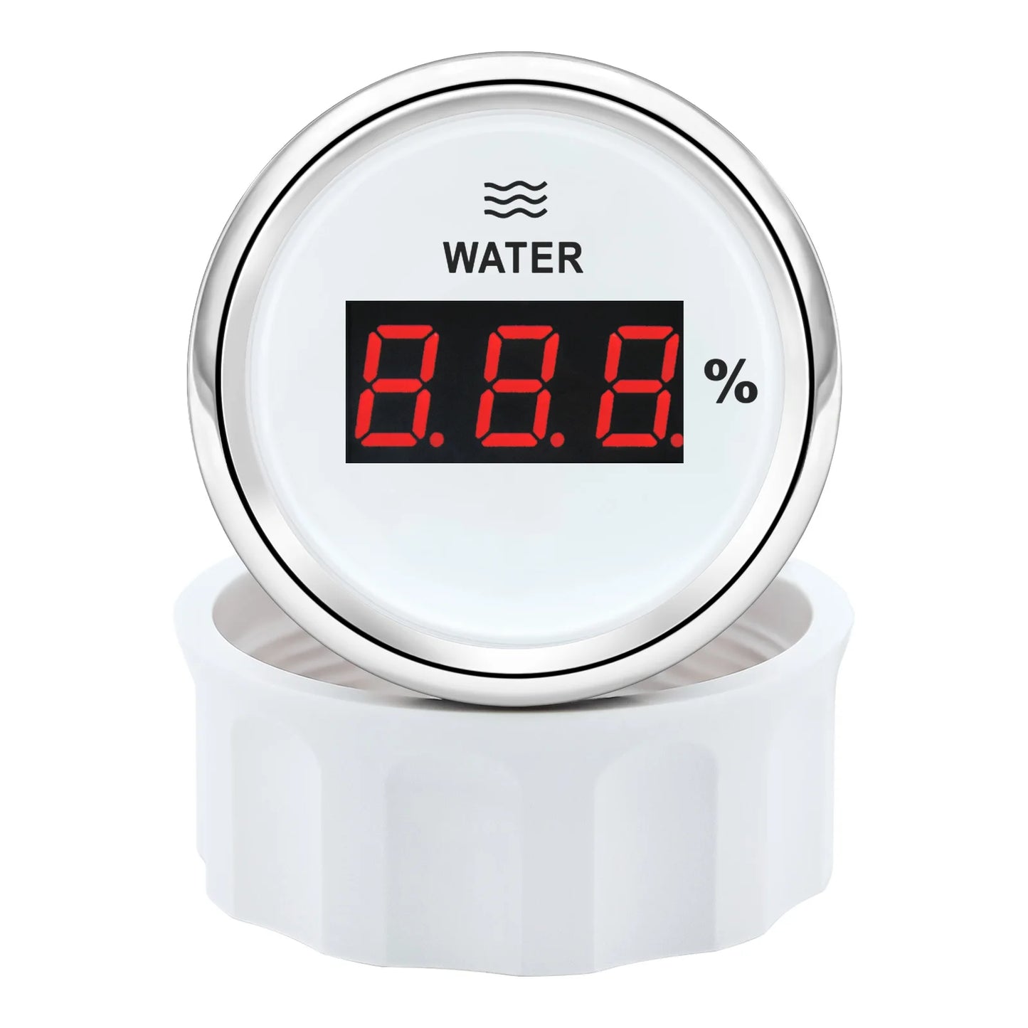 2"52mm Car Digital Gauge A5 Fuel Float Sensor 0~190ohm With Indicator Water Level Tank Meter Red Backlight for Yacht Marine Boat