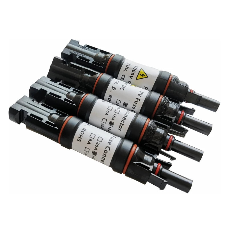 1000VDC 10A 15A 20A 30A DC Solar fuse Connector fusible holder with Inline Fuse for Solar Panel Systems TUV approved