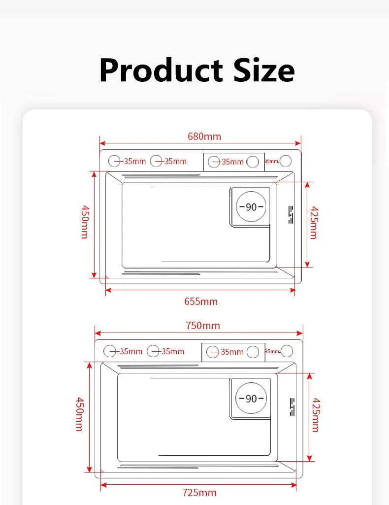 Waterfall Kitchen Sink Single Bowl Kitchen Sinks Gold 304 Stainless Steel Bar Sink With Pull-Faucet，Nano Home Sink  ﻿