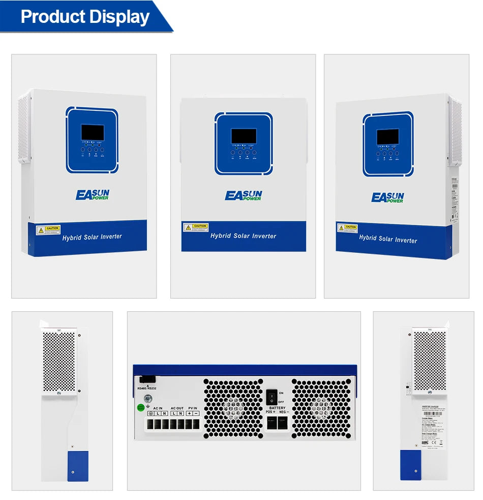 EASUN POWER Hybrid Solar Inverter 4KW 2KW Pure Sine Inverter 24V 12V Dropshipping Solar Inverter Charger power bank Inversor