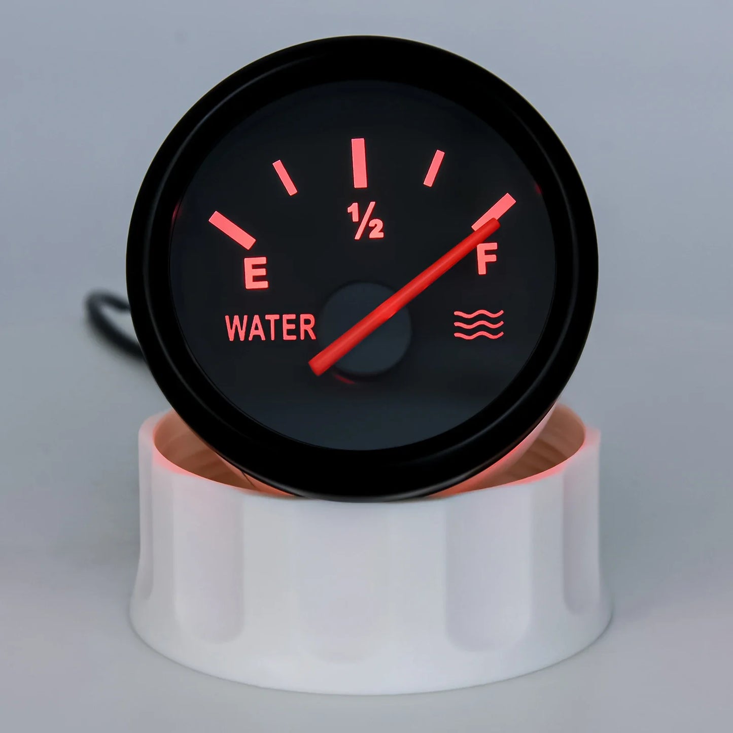 Water Level Sensor+52mm Water Level Meter Tank Indicator With Red Backlight 0-190Ohm Water Level Gauge for Car Boat 9-32V Custom