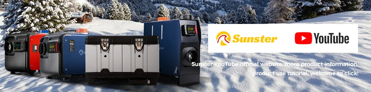 Sunster 8KW Air Diesel Heater 12V Diesel Parking Heater LCD Switch Diesel Heater Muffler for RV Motorhome Trailer Trucks Boats