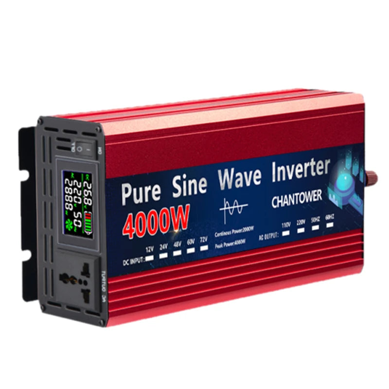 4000W 5000W Inverter 12V 220V 24V 110V Pure Sine Wave Inverter DC To AC Portable Power Voltage Converter Solar Car Inverter