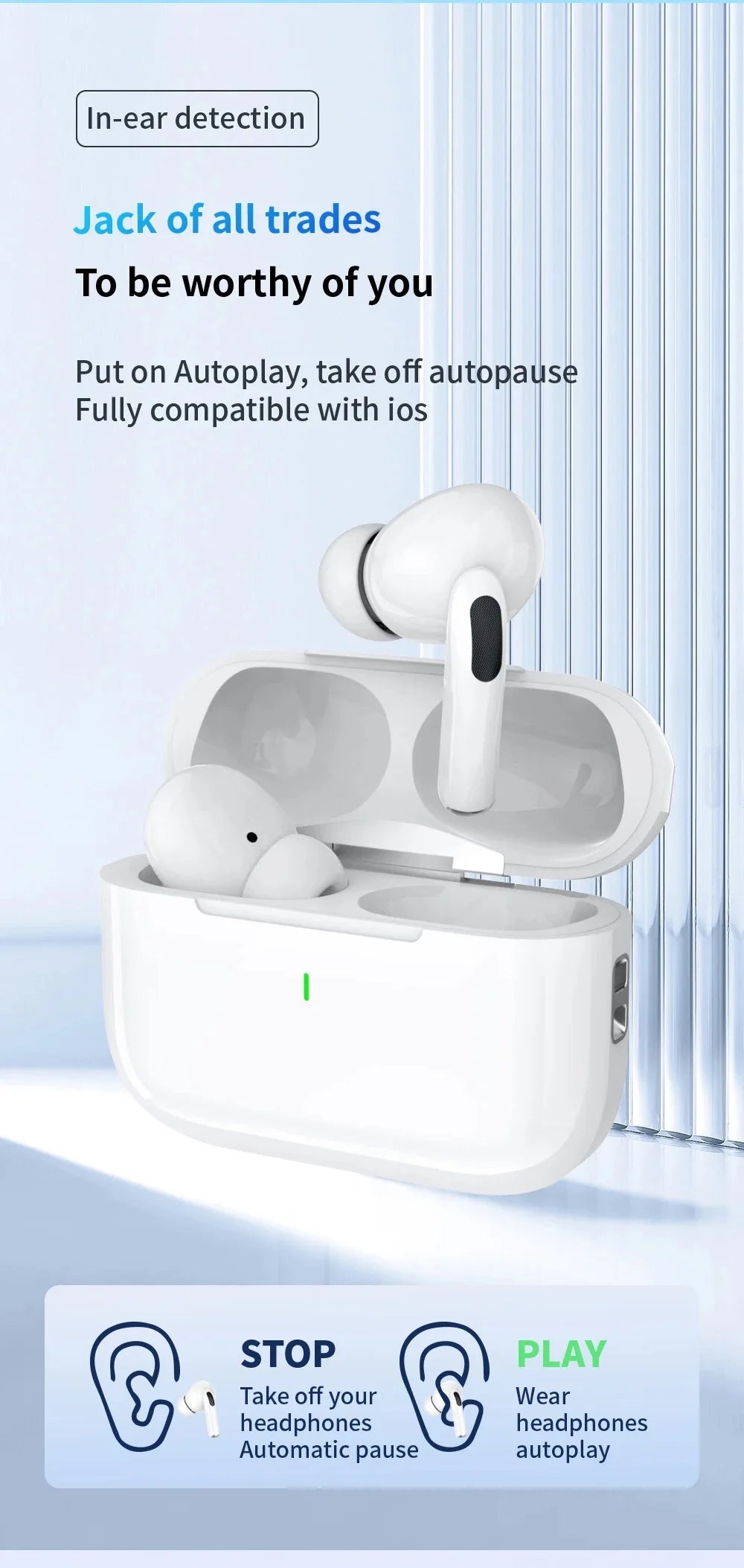 2025 New Air Pro True Wireless Bluetooth Earphones Headphones HiFi Sound Low Latency Noise Reduction Earbuds for IPhone Android