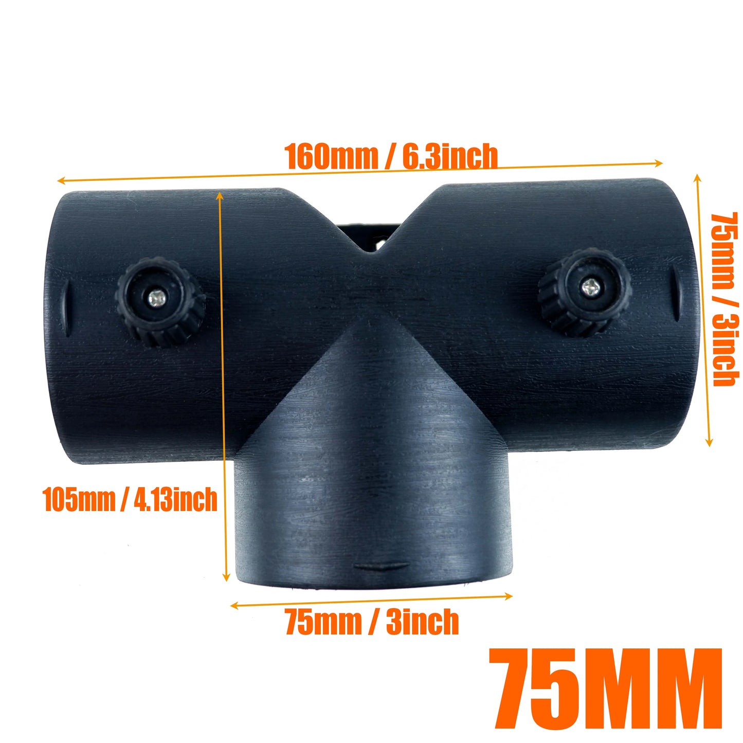 60mm 75mm Valve Flap Adjustable Air Diesel Heater Vent Ducting Branch Splitter Exhaust Pipe Outlet Joiner Connector For Car