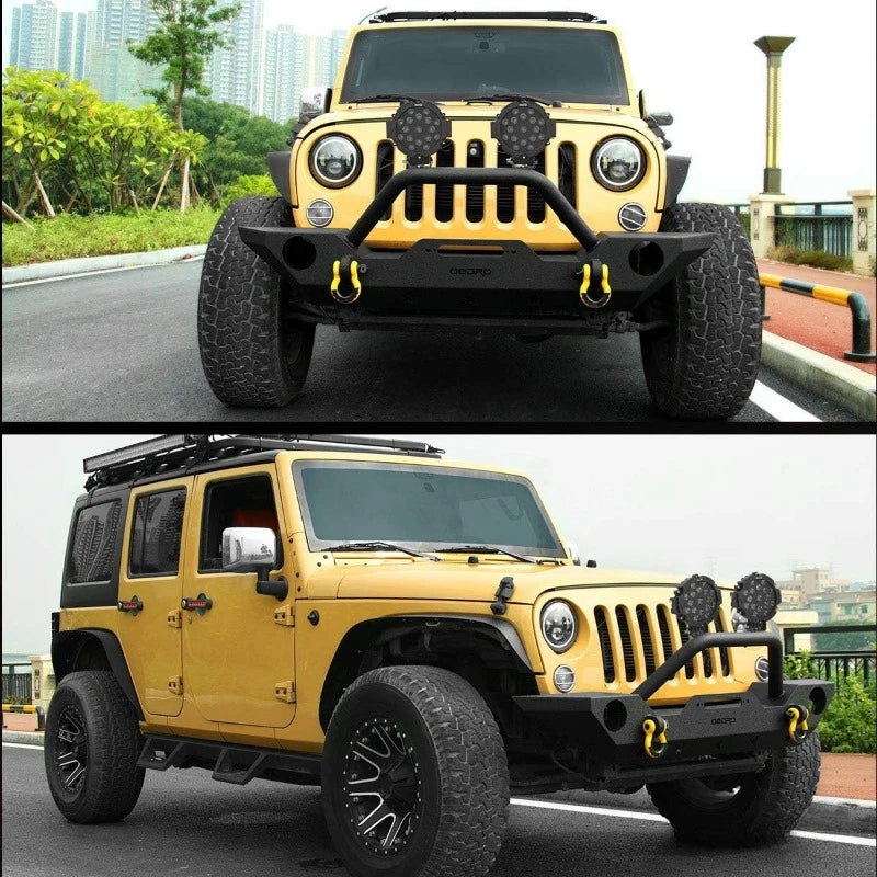 2PCS 7 Inch 51W Round LED Offroad Lights, 5100LM Spot Driving Light Pod Bumper Roof Fog Light Fit for Boat, Jeep, ATV, SUV