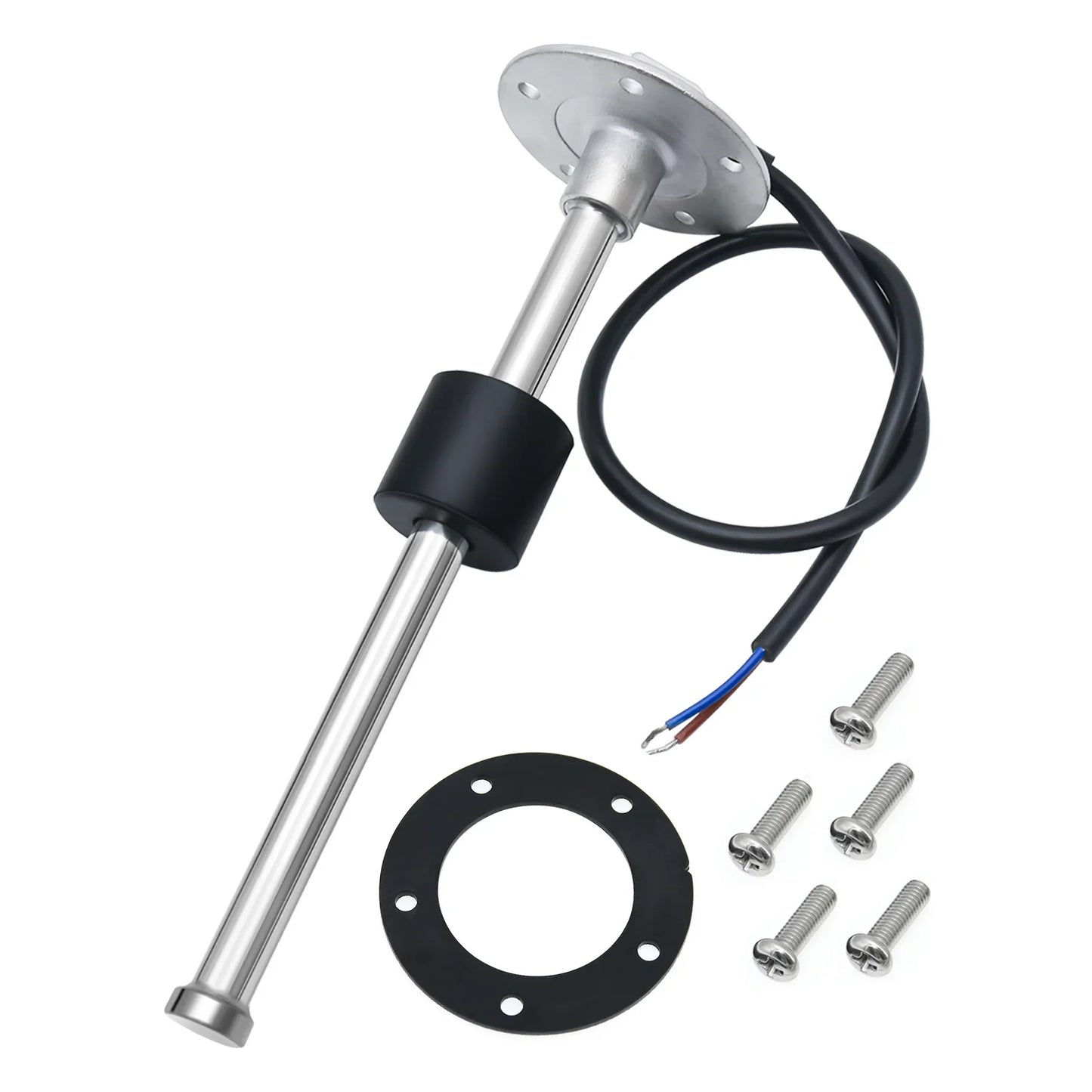 Red Backlight Digital 52mm Gauge Multifunctional Water Temp+Water Level+Voltage with Alarm Sensor for Car Boat Yacht DC12V 24V