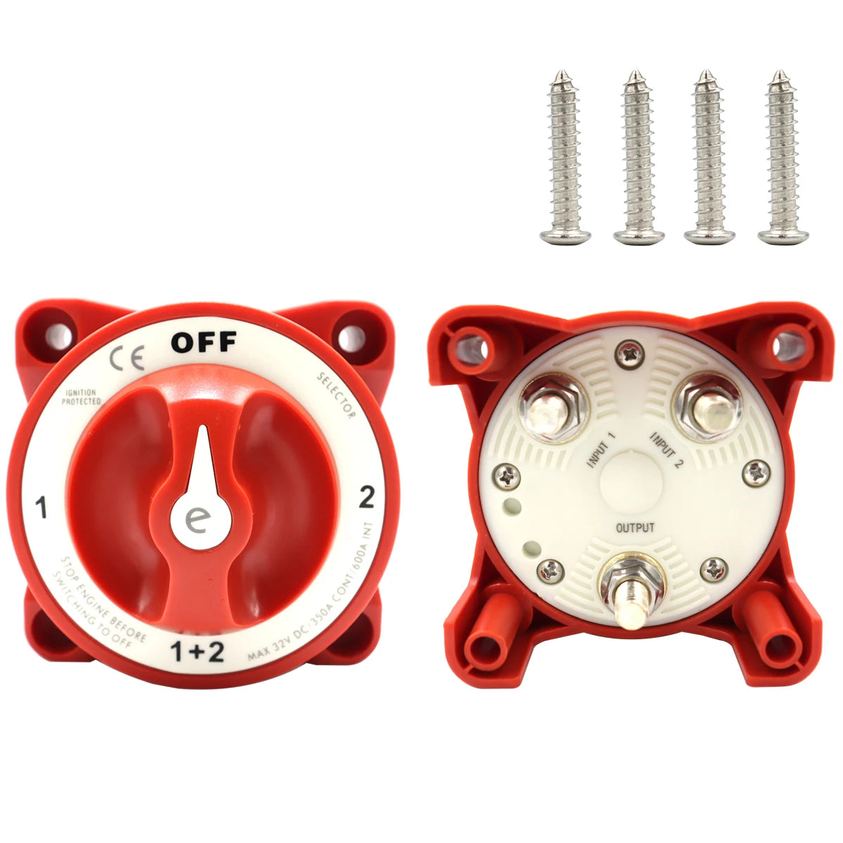 Blue Sea Systems - 32V 350 Amp E-Series Waterproof Ignition Protected Marine Boat Dual Battery Isolator Switches