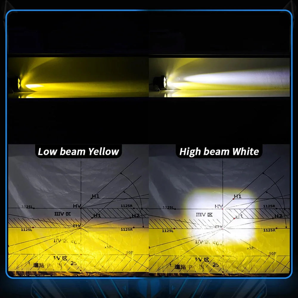 3''Laser Headlights for Wrangler High Beam Laser Spotlights Super Penetrating Fog Lights for Vehicles Truck Motorcycle 6000K