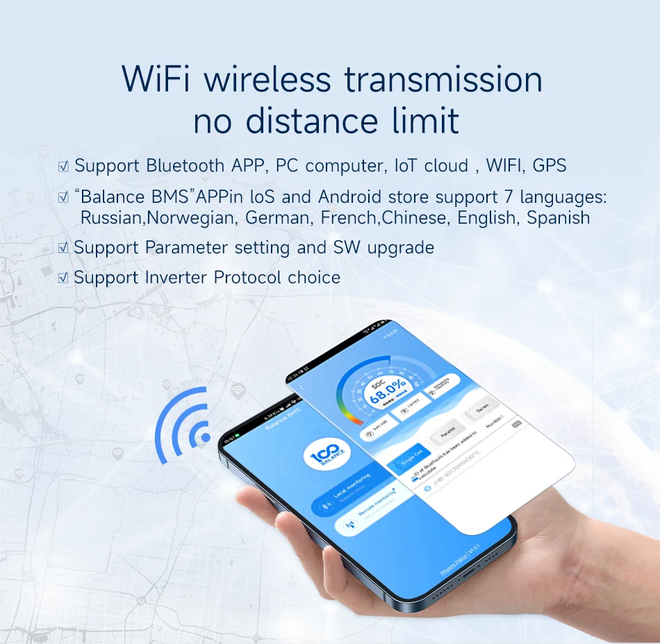 Daly bms Smart BMS 4S lifepo4 bluetooth Wifi bms 8S 24S 40A 60A 80A 1A active balance bms 16s 48v lifepo4 bms Lifepo4 100A