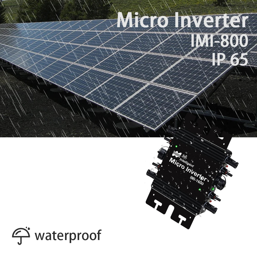 1600W Grid Tie Inverter with Smart WiFi Function DC 22-50V AC 230V Solar PV Grid Tie Micro Inverter Max connect 4X400W Solar PV