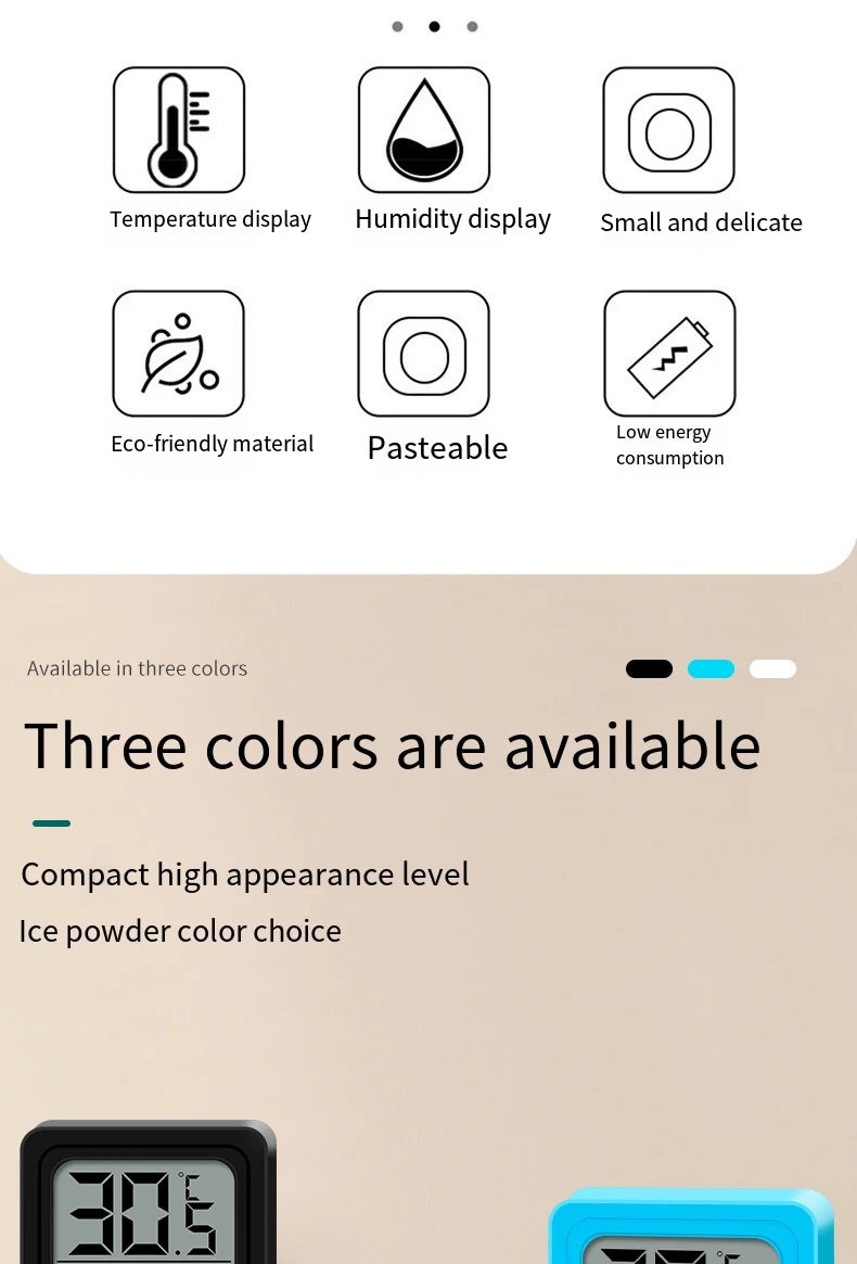 LCD Digital Thermometer Hygrometer Indoor Room Electronic Temperature Humidity Meter Sensor Gauge Weather Station For Home ﻿