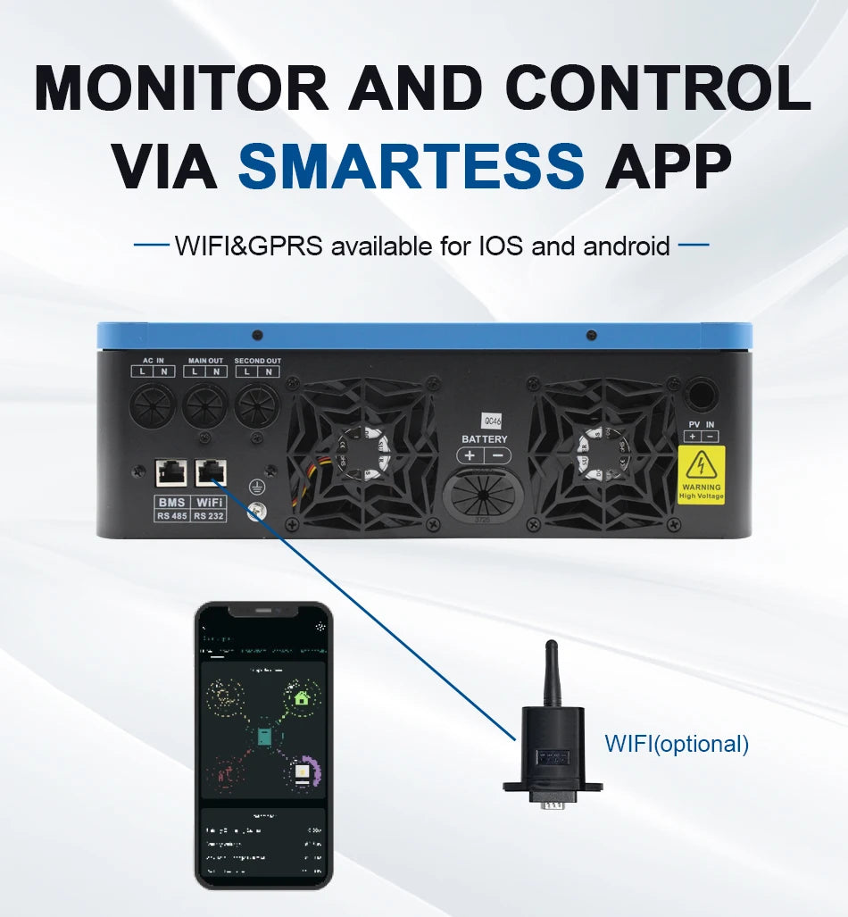 Hybrid Solar Inverter 6.2KW 4.2KW 3.2KW 2.2KW Solar Inverter Controller 12V 24V 48V 120A MPPT Hybrid Inverter with WIFI Off Grid