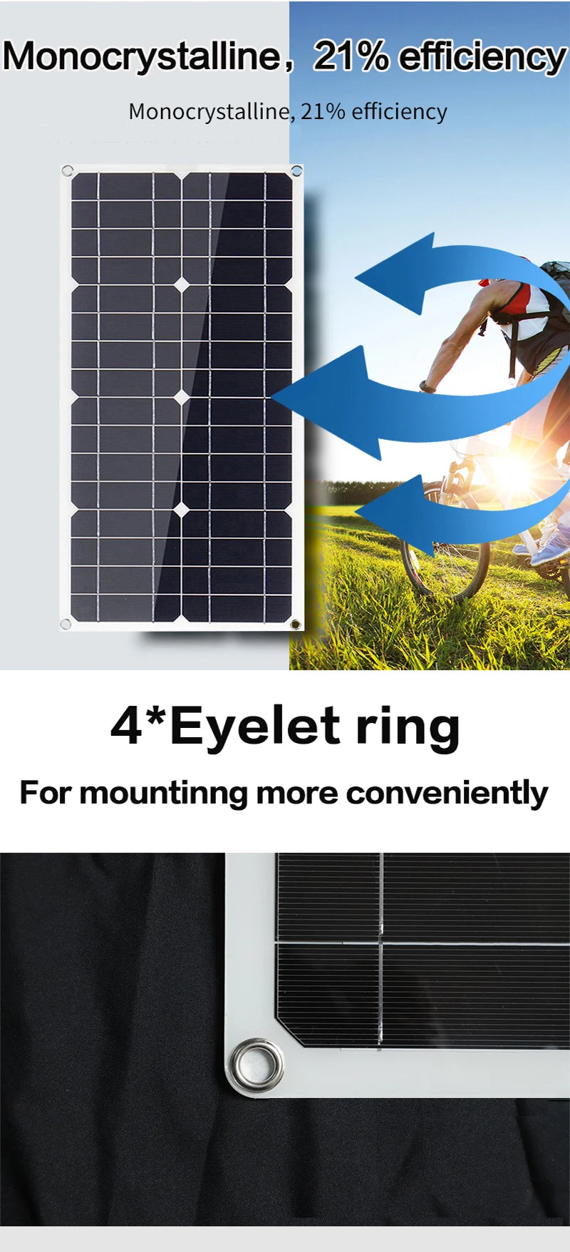 800W Solar Panel Power Bank Solar Battery Kit Complet Camping 12V18V Controller Camper Accessories Solar Charge Mobile Phone