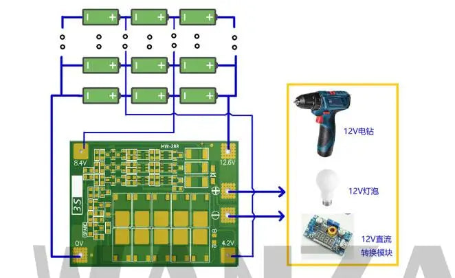 3S 4S 40A 60A Li-ion Lithium Battery Charger Protection Board 18650 BMS For Drill Motor 11.1V 12.6V/14.8V 16.8V Enhance Balance