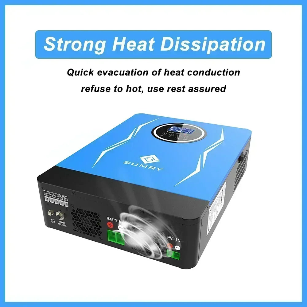 SUMRY Hybrid Inverter Off Grid 3kw 3.8kw 6.2kw 24v 48V AC220-240V Solar Inverter MPPT Pure Sine Wave Inverter