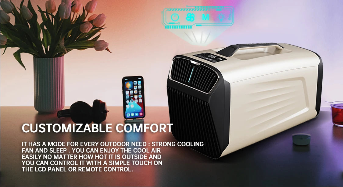 Portable Air Conditioner AC 110V 220V 5200BTU Cold and Warm Clean Air Safety Truck Conditioner for Caravan,Camper Accessories