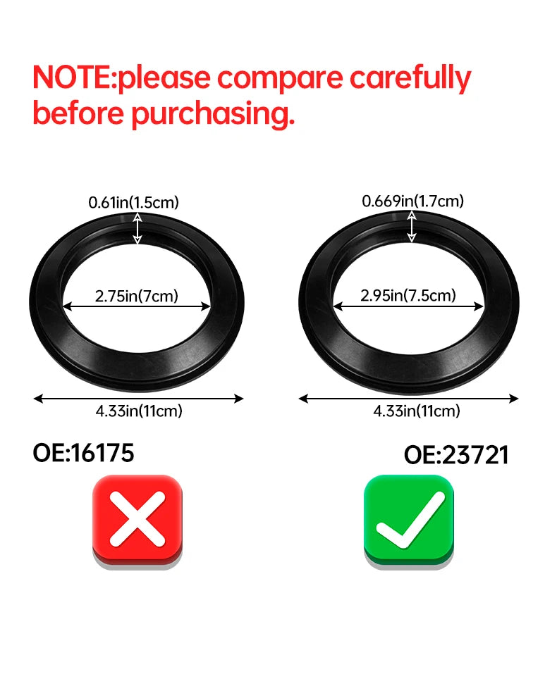 Rubber Toilet Seal for RV Cassette Waste Tank Universal Gasket Ring for Camper Caravan, Portable Toilets
