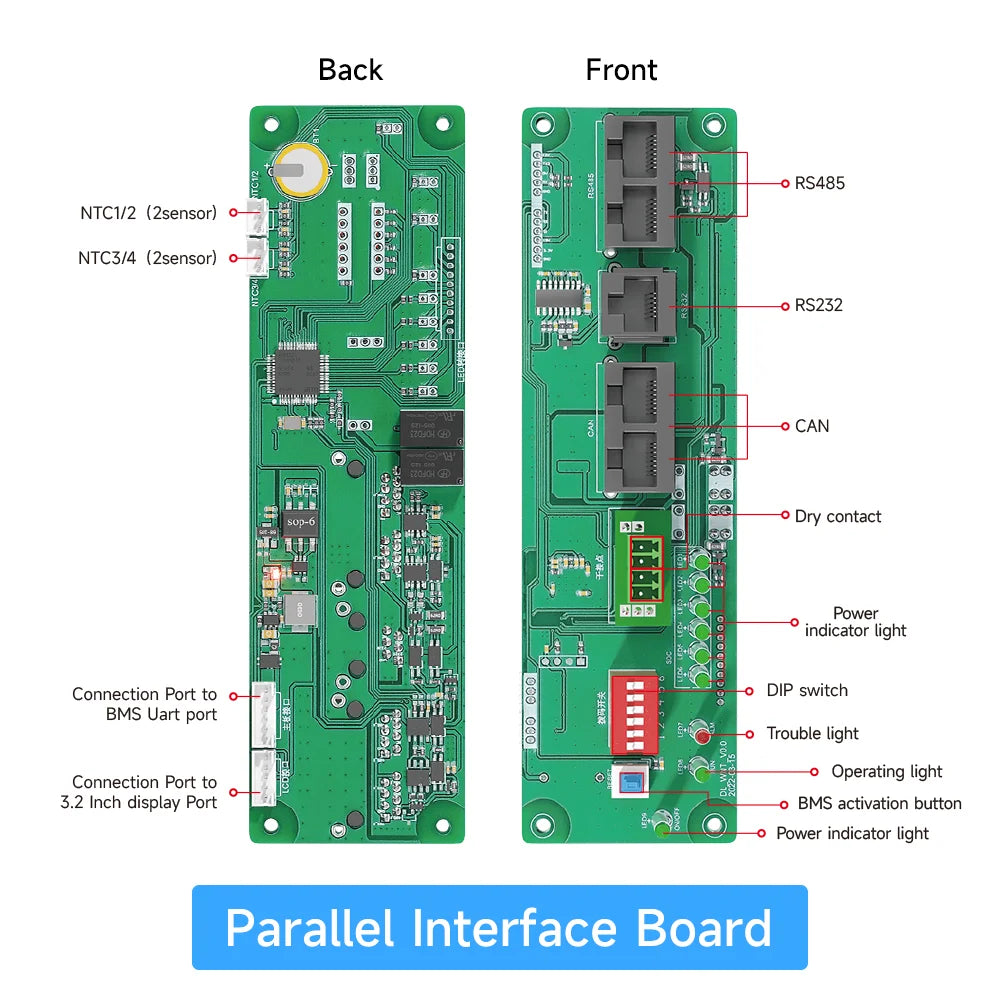Smart BMS accessory bluetooth UART RS485 cable CANbus Power Board LCD dispay for daly 8S 10s 13s 14s 16S 20S BMS 100BALANCE