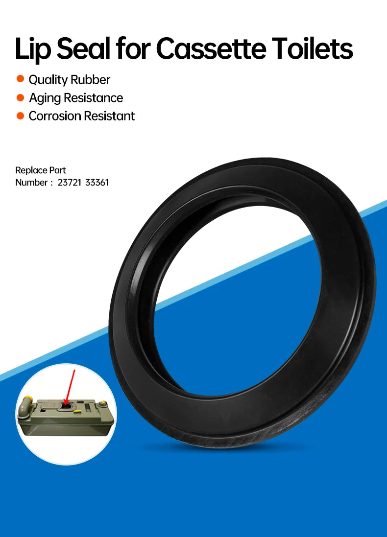 Rubber Toilet Seal for RV Cassette Waste Tank Universal Gasket Ring for Camper Caravan, Portable Toilets