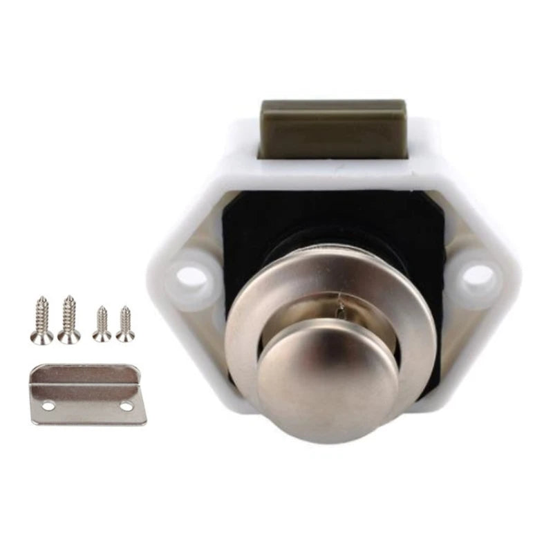 Camper Car Push Lock Diameter 20mm RV Caravan Boat Motor Home Cabinet Drawer Latch Button Locks For Furniture Hardware
