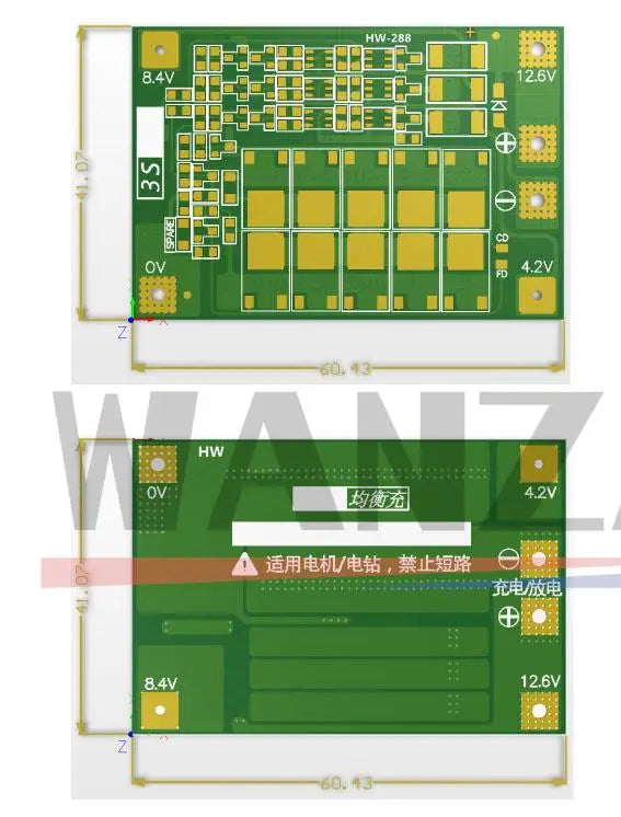 3S 4S 40A 60A Li-ion Lithium Battery Charger Protection Board 18650 BMS For Drill Motor 11.1V 12.6V/14.8V 16.8V Enhance Balance