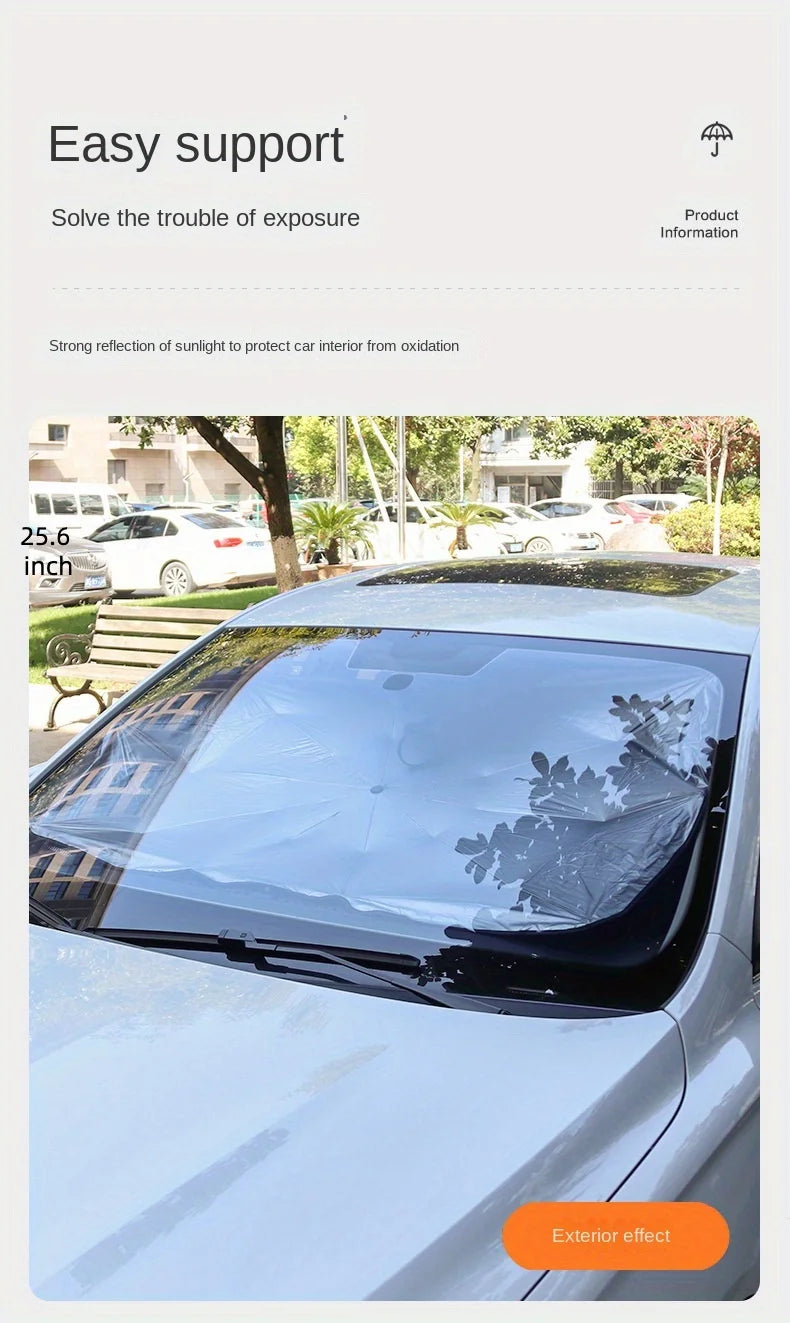 Car Front Windshield Sunshade Umbrella Summer Sun Protection Sunshade Blocking Car Interior Cooling Supplies