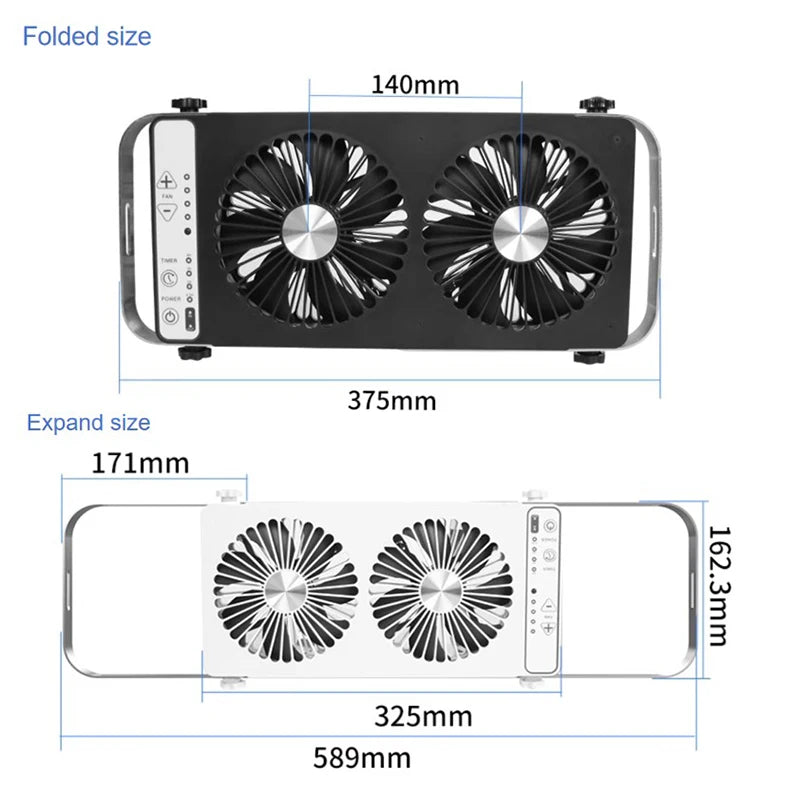 TYTXRV RV Camper Accessories 12V White/Black Waterproof Ventilation Cooling Fan