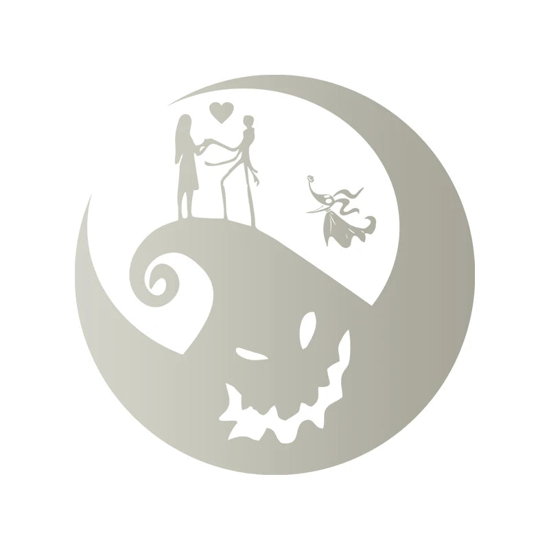 Jack and Sally Vinyl Art Sticker Car Window Bumper Decor, Graphic New Decal Jack Sally Love Stickers For Laptop Halloween Gift