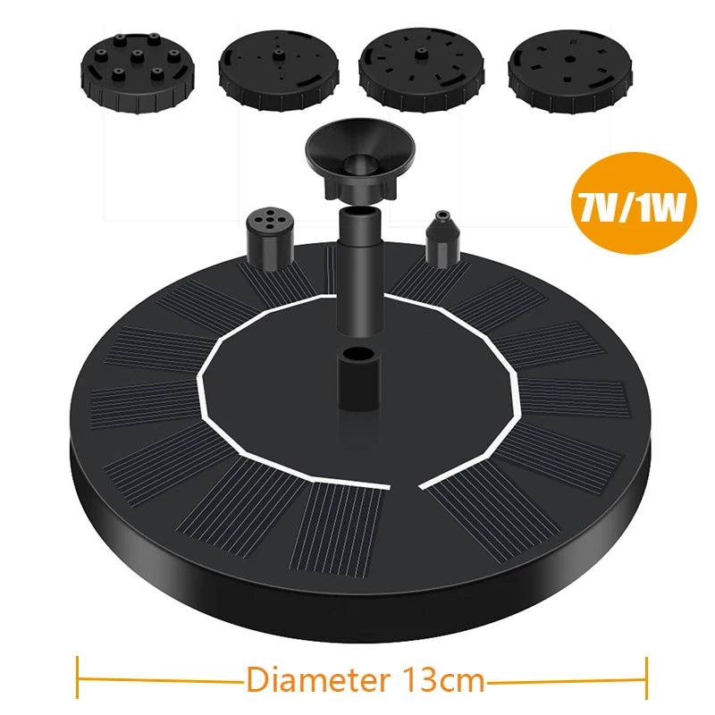 Solar Bird Bath Fountain Pump Free Standing Floating Solar Powered Water Fountain Pump for Bird Bath Garden Pond Pool Outdoor