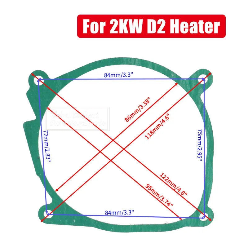 1/5/10x Burner Gasket Blower Motor Gasket For Eberspacher 2KW/5KW Diesel Parking Heater D2/D4/D4S Combustion Chambe