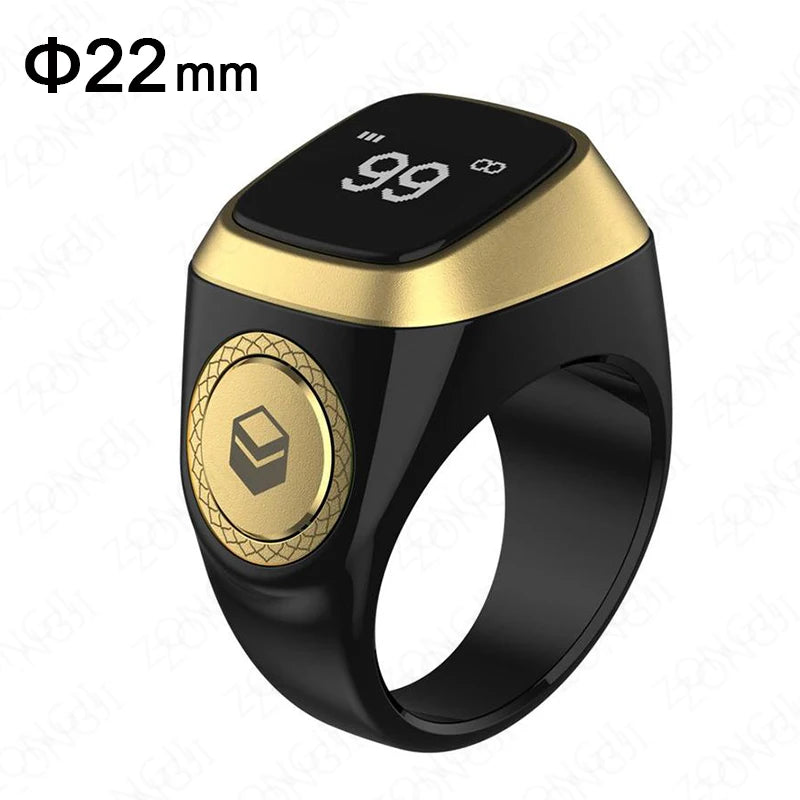 IQibla Smart Zikr Rings Tasbih Tally Intelligent Digital Counter for Muslims Praise 5 Prayer Time Electronic Vibration Reminder