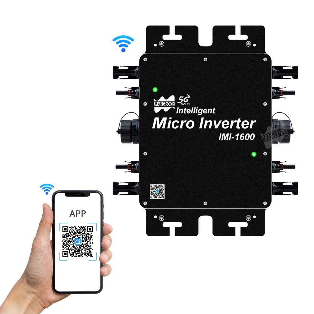 1600W Grid Tie Inverter with Smart WiFi Function DC 22-50V AC 230V Solar PV Grid Tie Micro Inverter Max connect 4X400W Solar PV