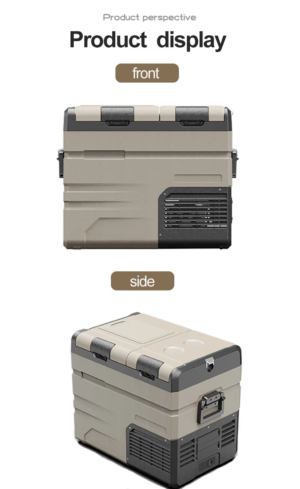 35L/45L/55L Alpicool Car Refrigerator Portable Fridge Double Door Cooler Freezer 12V 24V 220V Outdoor Home Use Camping Travel