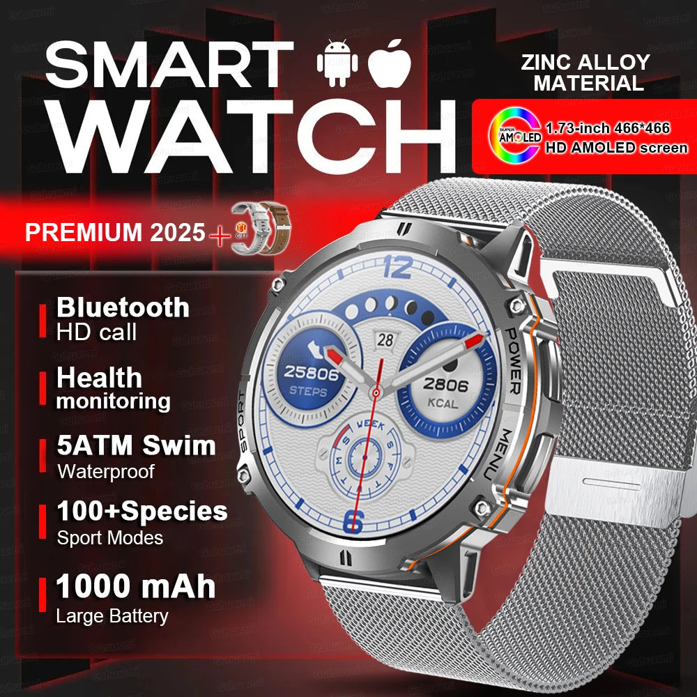 2025 Original TANK T3 Ultra GPS Smart Watch Men 10ATM Waterproof Smartwatch HD AMOLED 1000mAh Fitness T-Rex 3 Electronic Watches