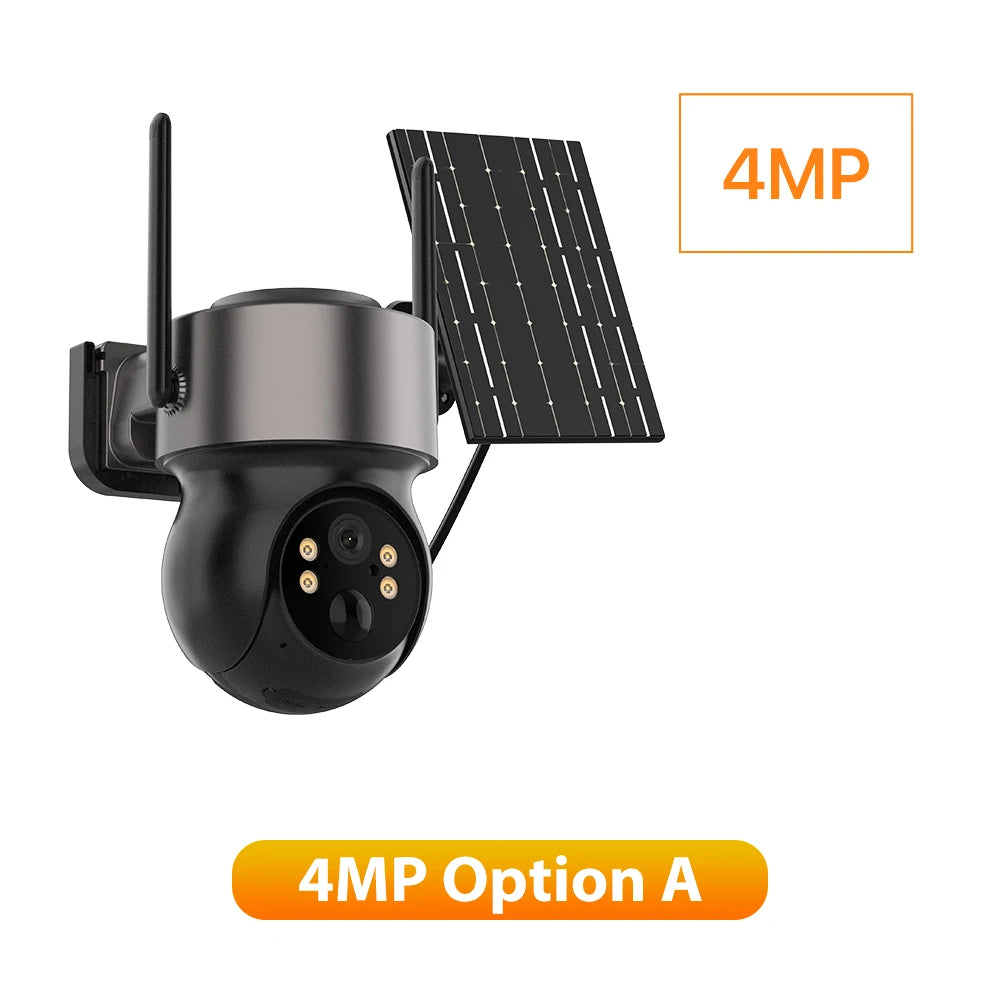 4MP Wireless Outdoor 7.6W Dual lens Built-in Battery Solar Camera 1080P 5W Long Time Standby PIR IP  Solar Camera Security iCsee
