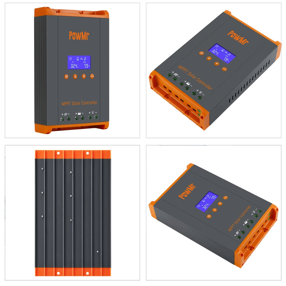 PowMr 60A MPPT Solar Charge Controller 3 Stages Charging for 12V 24V 36V 48V Battery 160VDC Solar Panel Can Parallel 12 Units
