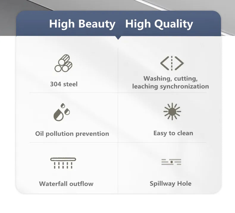 Waterfall Kitchen Sink Single Bowl Kitchen Sinks Gold 304 Stainless Steel Bar Sink With Pull-Faucet，Nano Home Sink  ﻿