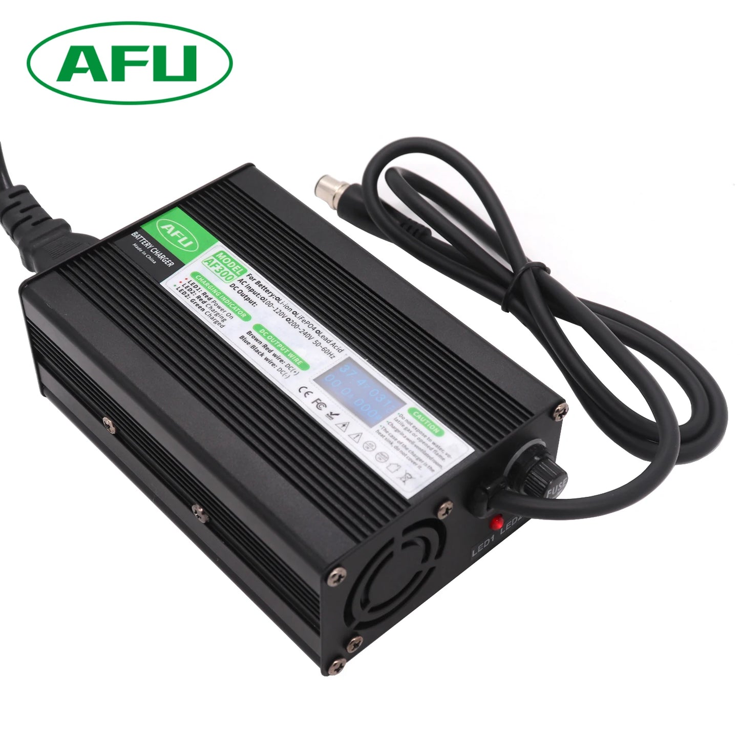 29.2V 10A LiFePO4 Battery Charger For 8S 25.6V 24V LiFePO4 Battery Pack Battery Smart Charger OLED Display Fast Charger